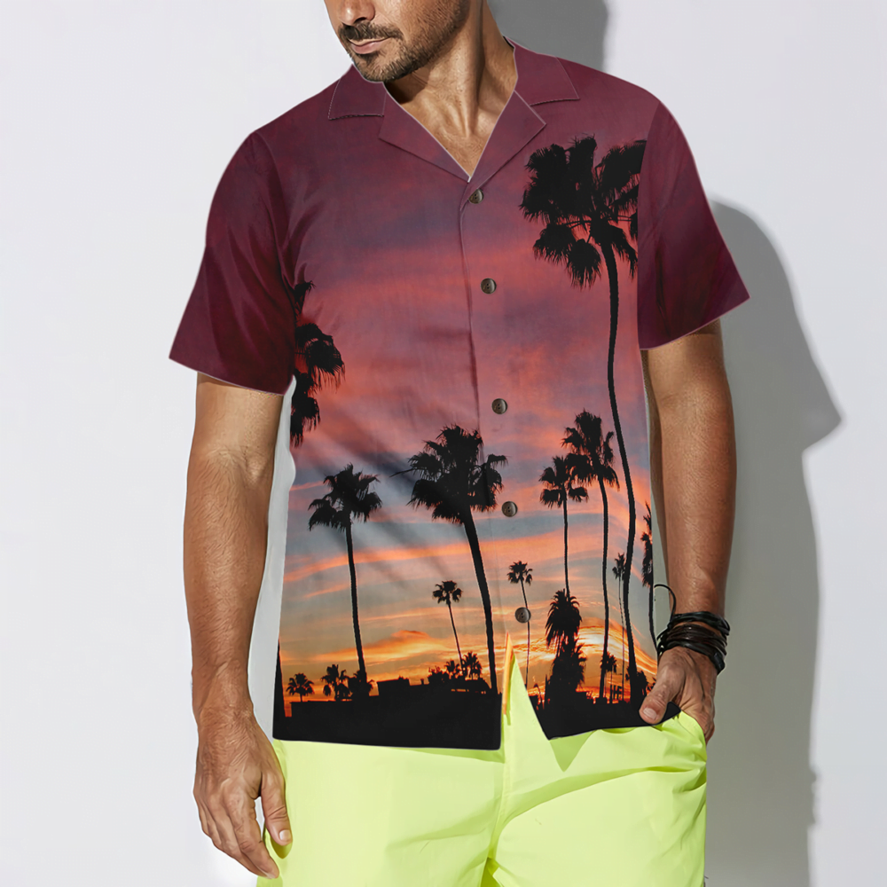 Sunset Venice Beach Men Hawaiian Shirt