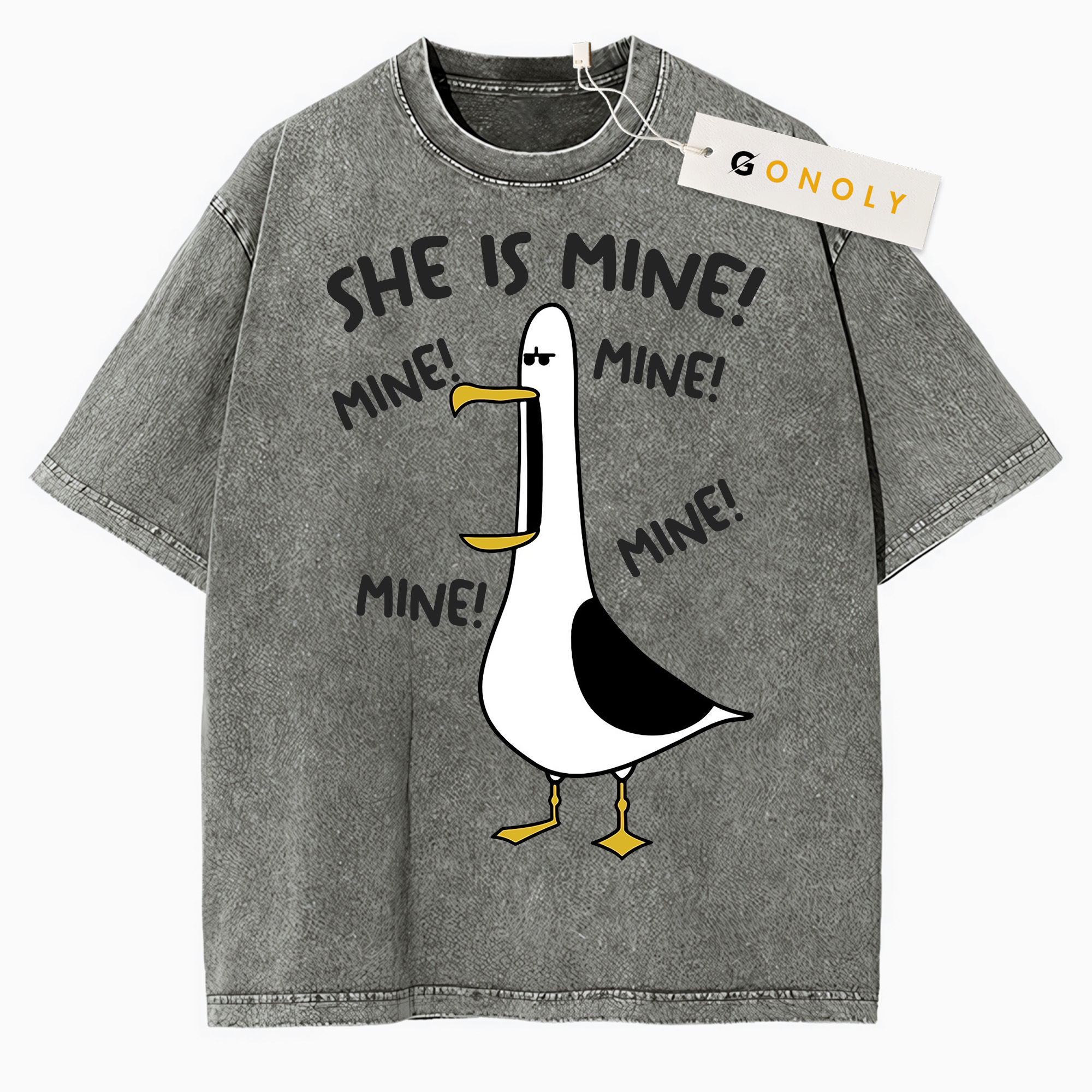 She is Mine Seagull Wash Shirt