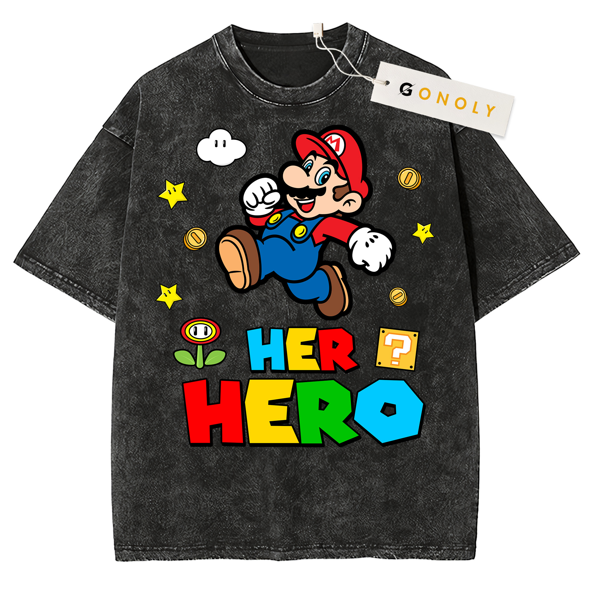 Her Hero Couple Wash Shirt