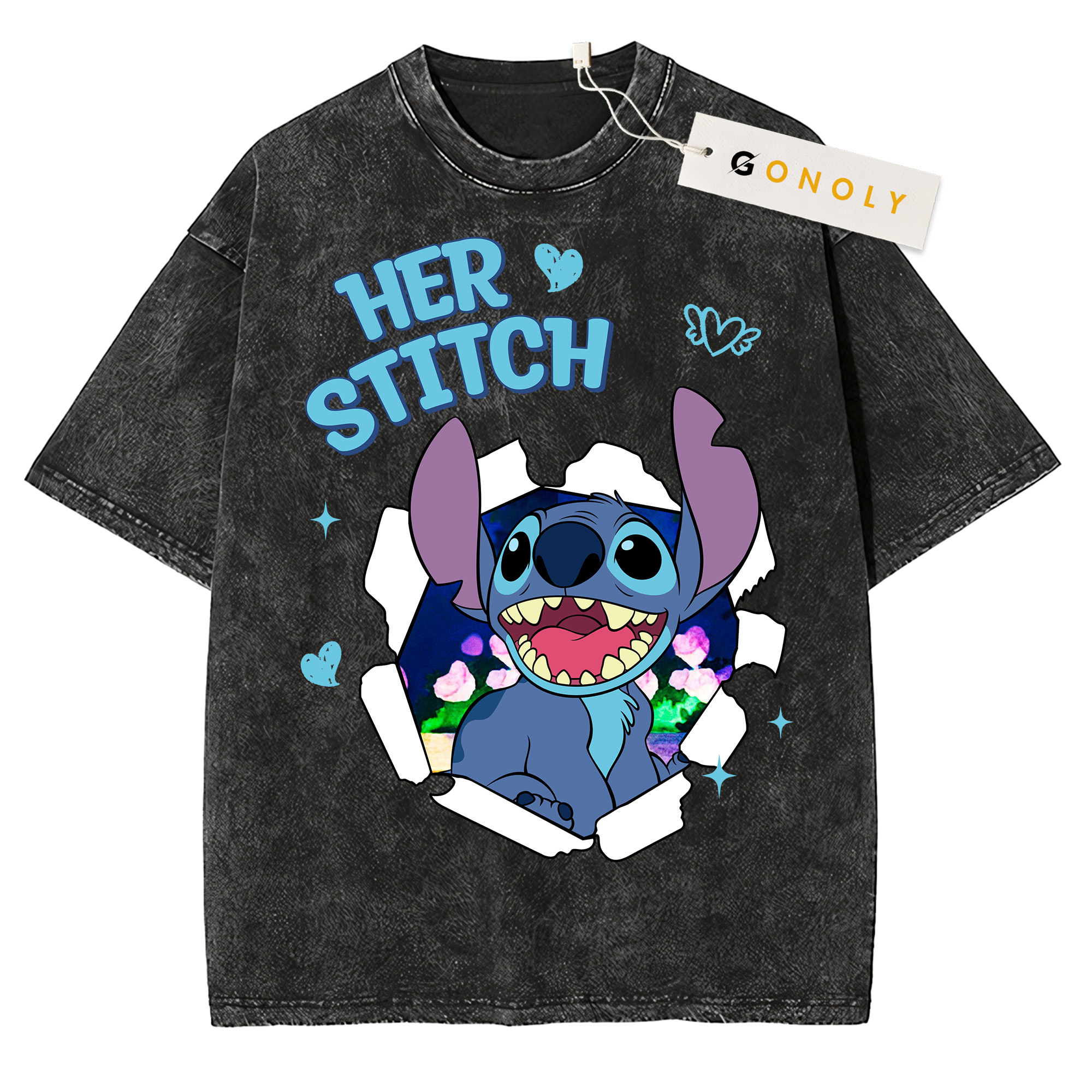 Her Stitch Couple Wash Shirt