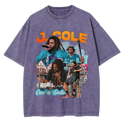 J Cole Crooked Smile Wash Shirt