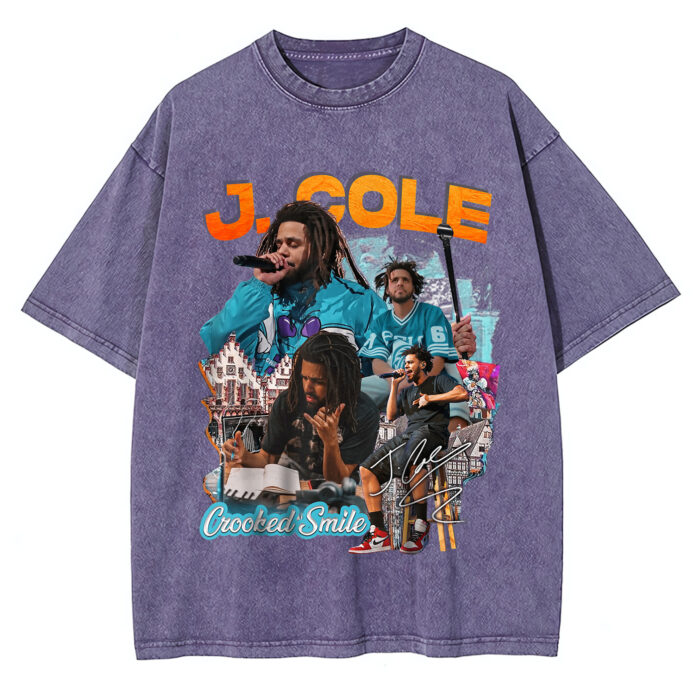 J Cole Crooked Smile Wash Shirt