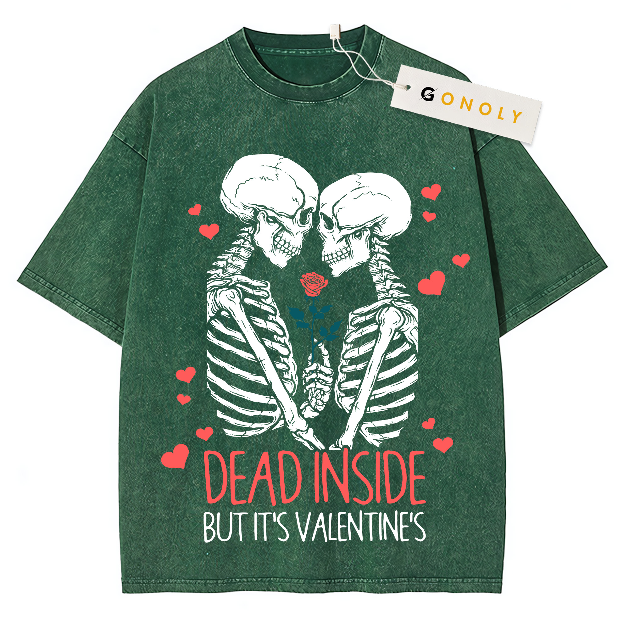 Skeleton Couple Wash Shirt